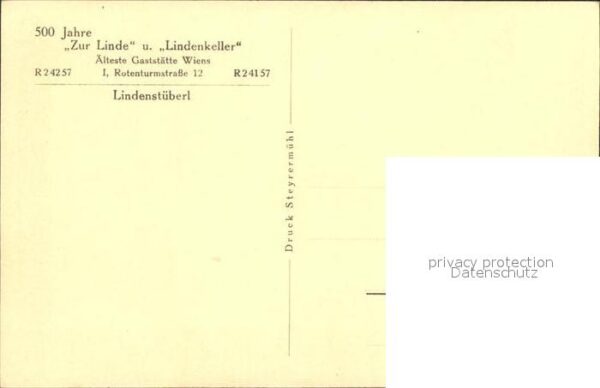 Wien 500 Jahre Gaststätte Zur Linde und Lind – Bild 2