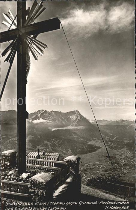 Garmisch-Partenkirchen Gipfelkreuz Wank Zugspitzgruppe Fernsic