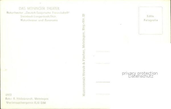 Steinbach Langenbach Meininger Naturtheater Deutsch Sowjetis – Bild 2