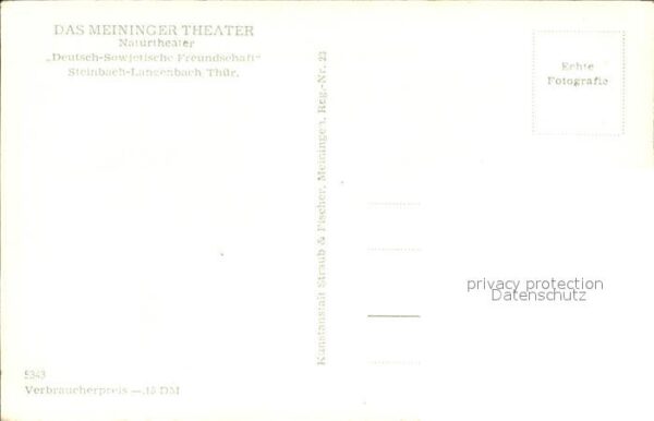 Steinbach Langenbach Meininger Naturtheater Deutsch Sowjetis – Bild 2