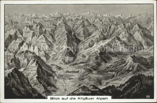 Oberstdorf Blick auf die Allgäuer Alpen Panoramaka