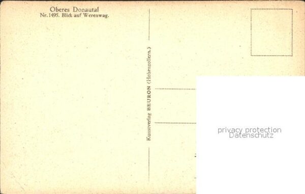 Beuron Donautal Oberes Donautal Nr 1495 Blick auf Weren – Bild 2