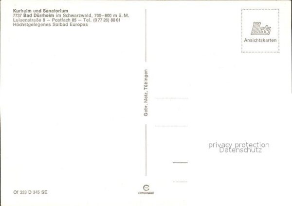 Bad Duerrheim Kurheim Sanatorium höchstgelegenes Solb – Bild 2