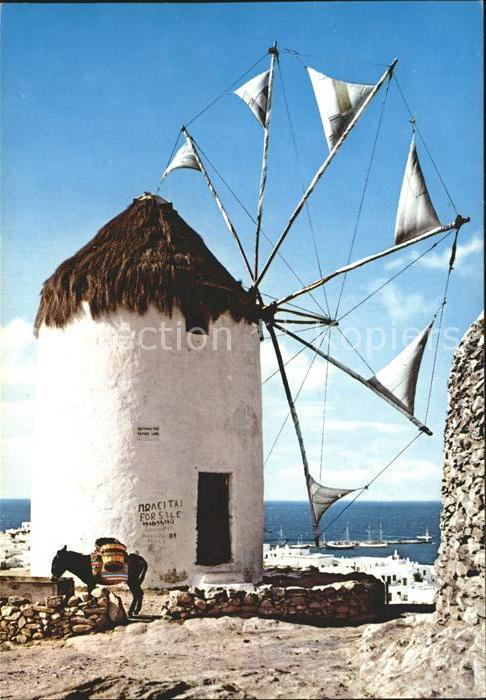Mykonos Kykladeninsel Aegaeis Windmühle