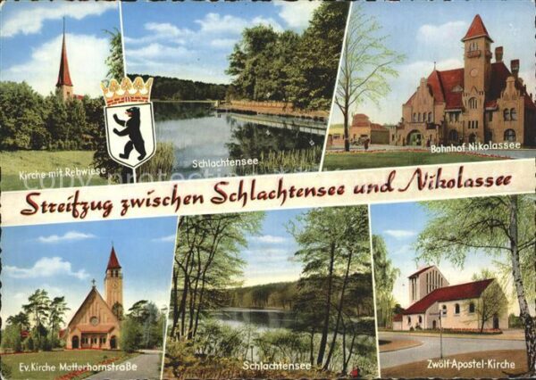 Schlachtensee Kirche Rehwiese Bahnhof Nikolassee Wapp