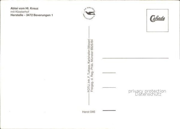 Herstelle Weser Abtei vom Hl Kreuz Klosterhof Fliegerau – Bild 2