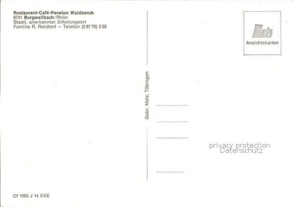 Burgwallbach Restaurant Cafe Pension Waldesruh Garte – Bild 2