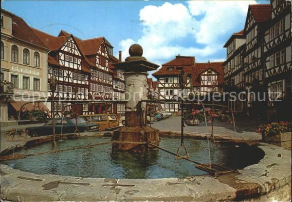Allendorf Bad Sooden Marktplatz Brunnen Fachwerkhäuser