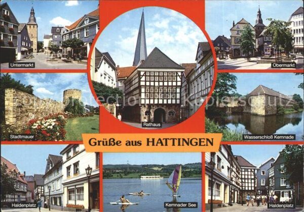 Hattingen Ruhr Untermarkt Obermarkt Wasserschloss Kemn