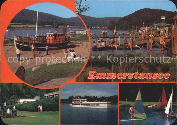 Schieder Emmerstausee Ausflugsdampfer Windsurfen