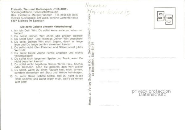 Steinau Spessart Gaststätte im Freizeit und Tierpark Bot – Bild 2