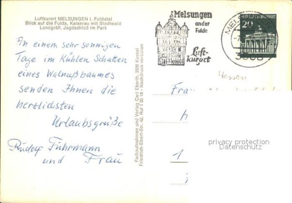 Melsungen Fulda Panorama Kaiserau Stadtwald Jagschloss – Bild 2