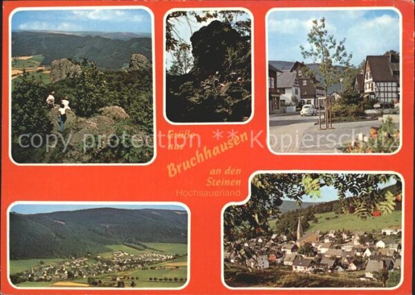 Bruchhausen Sauerland Bruchhauser Steine Felsen Ortspartie