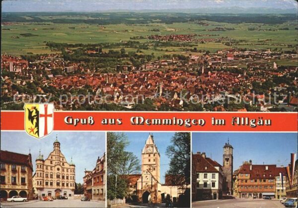 Memmingen Rathaus Kirche Marktplatz Wappen Fliege