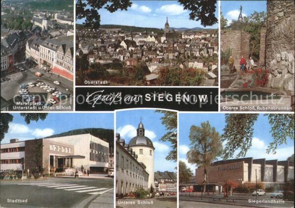 Siegen Westfalen Marktplatz Unterstadt Schloss Oberstadt