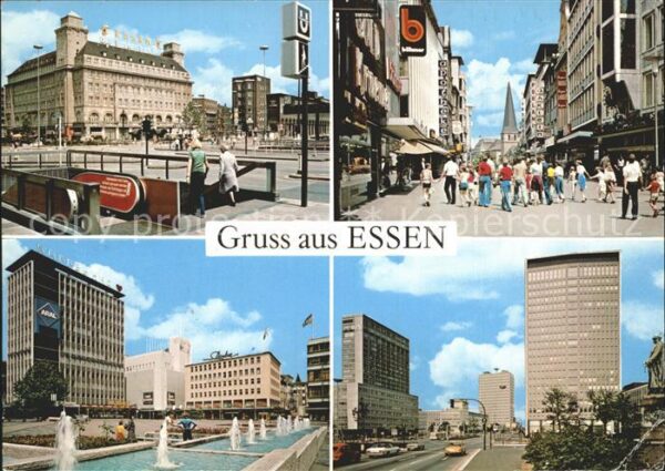 Essen Ruhr UBahn Station Fussgängerzone Hochhaus D