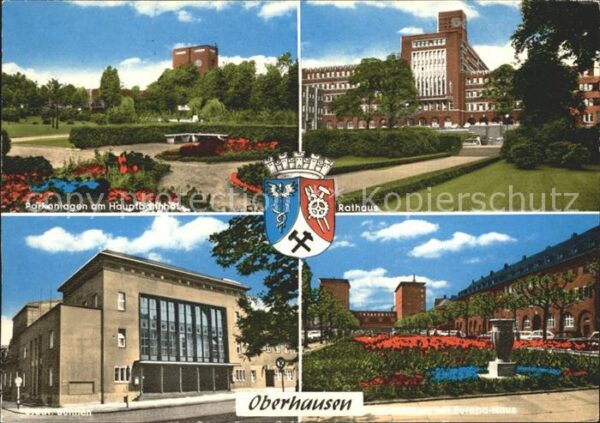 Oberhausen Parkanlagen am Hauptbahnhof Rathaus Stä
