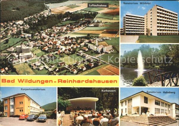 Reinhardshausen Luftaufnahme Sanatorium Wildetal Hahnbe