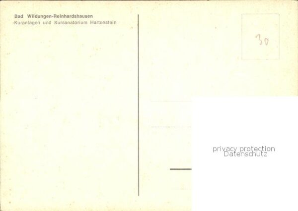 Reinhardshausen Kuranlagen Kursanatorium Hartenstein – Bild 2