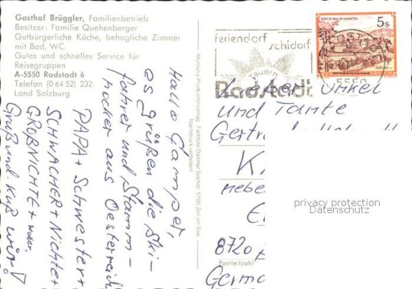 Radstadt Gasthof Brüggler Fremdenzimmer Alpenpan – Bild 2