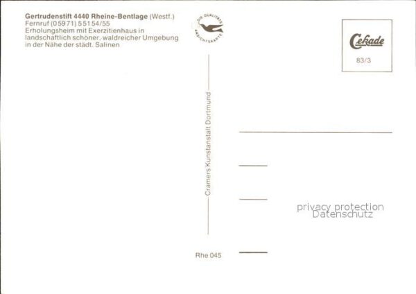 Bentlage Gertrudenstift Erholungsheim Exerzitien – Bild 2