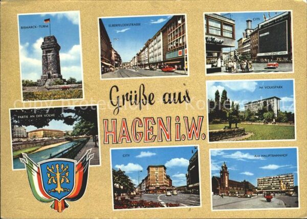 Hagen Westfalen Bismarckturm Elberfelderstrasse City Vo