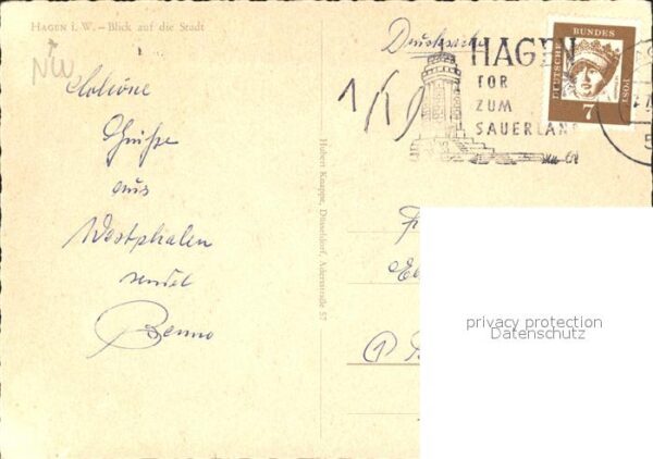 Hagen Westfalen Blick auf die Stadt – Bild 2
