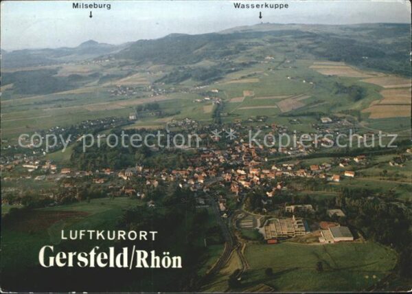 Gersfeld Rhoen Milseburg Wasserkuppe Fliegeraufnahme
