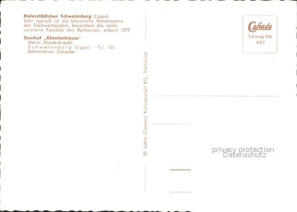 Schwalenberg Bäuerliche Renaissance Fachwerkgiebel R – Bild 2