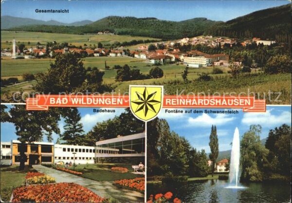 Reinhardshausen Gesamtansicht Badehaus Fontäne Schwanen