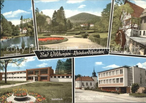 Reinhardshausen Schwanenteich Kurgarten Kurheim Alte Mü