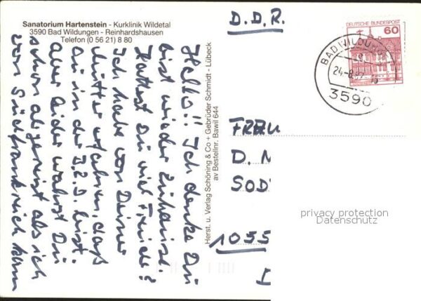 Reinhardshausen Sanatorium Hartenstein Kurklinik Wildet – Bild 2