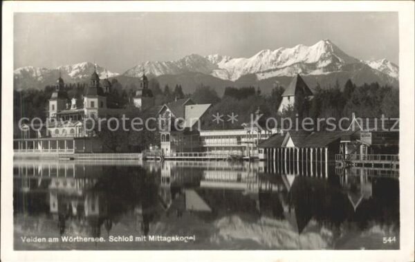 Velden Woerthersee Shloß mit Mittagskogel