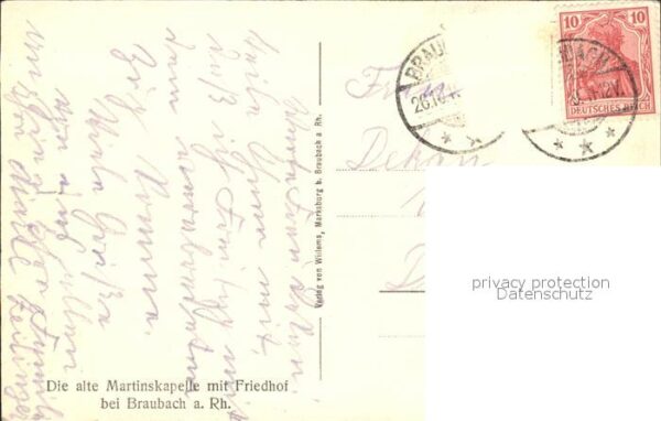 Braubach Rhein Martinskapelle Künstlerkarte – Bild 2