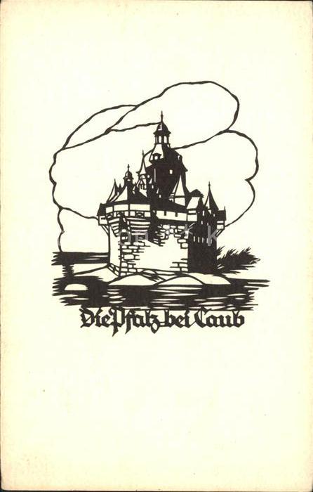 Caub Die Pfalz Künstlerkarte