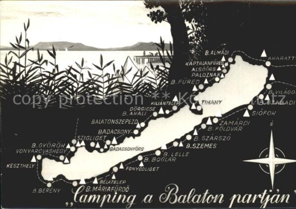Balaton Plattensee Campingplätze Lageplan
