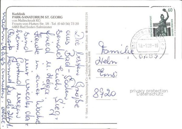 Salmuenster Bad Soden Kurklinik Parksanatorium St. Georg – Bild 2