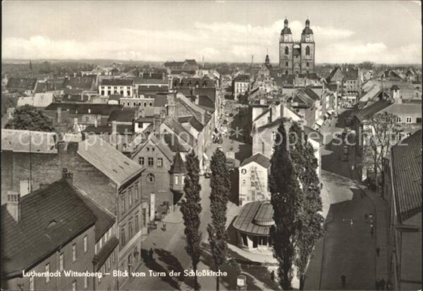 Wittenberg Lutherstadt Blick vom Turm der Schloßkirche