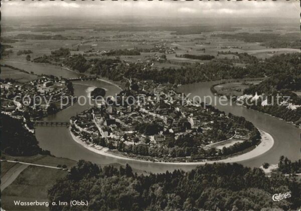 Wasserburg Inn Fliegeraufnahme mit Innschleife