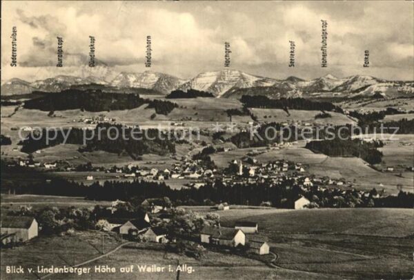 Weiler-Simmerberg Blick von der Lindenberger Höhe