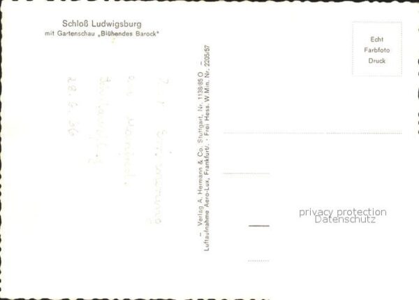 Ludwigsburg Fliegeraufnahme Schloss mit Gartenschau – Bild 2