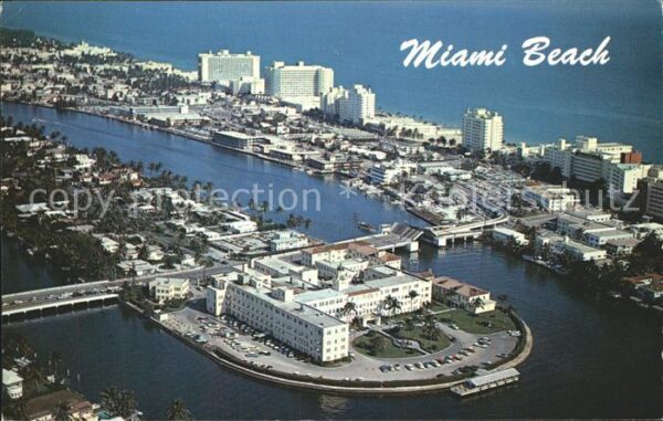 Miami Beach Hotel Row St Francis Hospital aerial vi