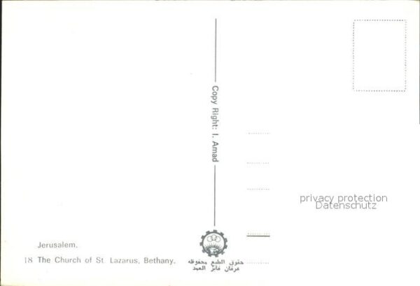 Jerusalem Yerushalayim Church of St Lazarus Bethany – Bild 2