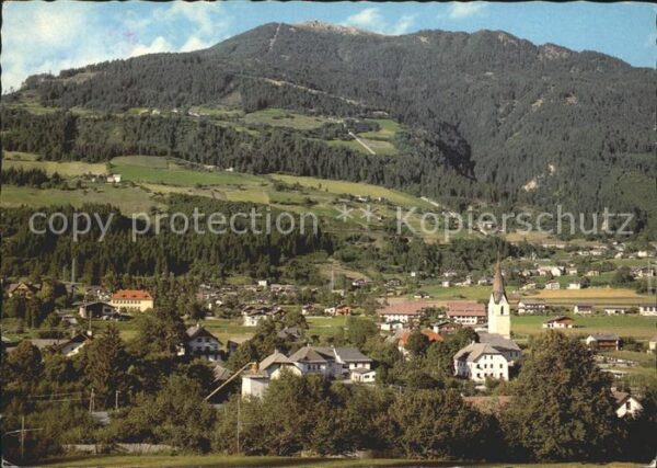 Kolbnitz Ortsansicht mit Kirche Reisseckbahn Sch