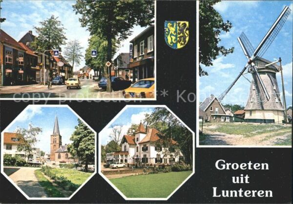 Lunteren Strassenpartie Windmühle Hotel Restaura