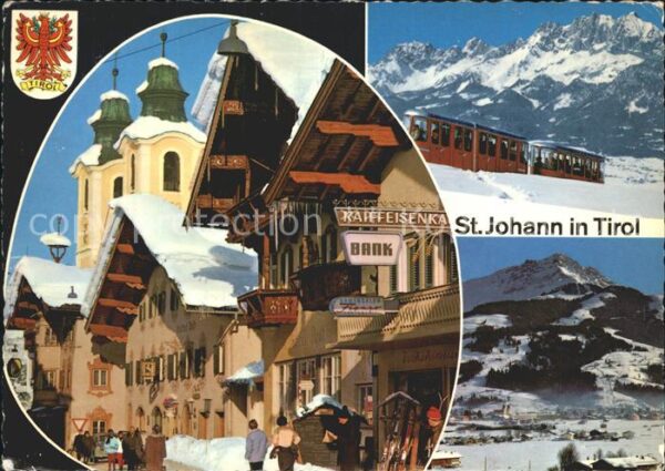 St Johann Tirol Wintersportzentrum Ortspartie an der Ki