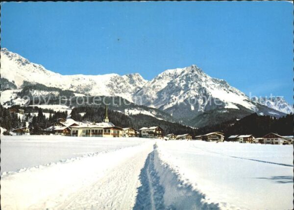 Scheffau Wilden Kaiser Panorama Wintersportplatz