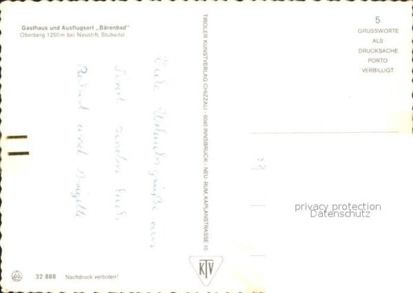 Oberberg Neustift Gasthaus Ausflugsort Bärenbad – Bild 2