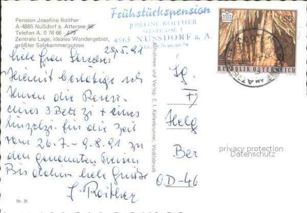 Nussdorf Attersee Pension Roither Seeblick Alpen – Bild 2