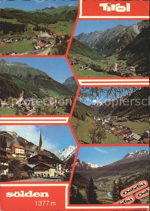 Soelden Oetztal Teilansichten Panorama Ötztaler Alpen